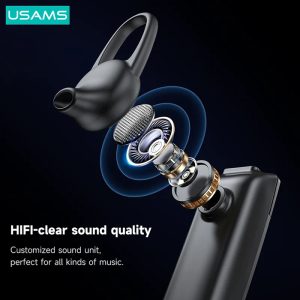 USAMS Bluetooth μονό earphone USAMS-BT2, 100mAh, 3-way κλήσεις, μαύρο 3 3-way κλήσεις