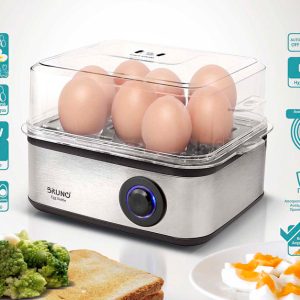 BRUNO βραστήρας αυγών 8 θέσεων BRN-0156, 500W, ανοξείδωτος 2 500W
