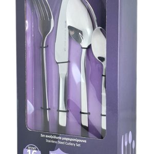 BRUNO σετ μαχαιροπίρουνα ανοξείδωτα Dioni, ασημί, 16τμχ 4 BRN 0157 4