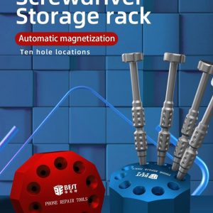 BEST βάση κατσαβιδιών BST-10S, 10 θέσεων, περιστρεφόμενη, κόκκινη 3 περιστρεφόμενη