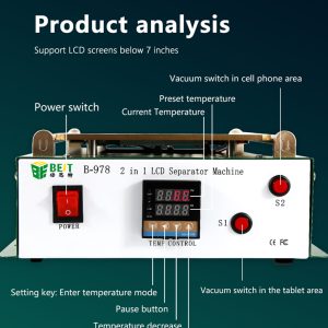BEST μηχάνημα διαχωρισμού οθόνης LCD BST-B978, 600w 3 BST B978 2