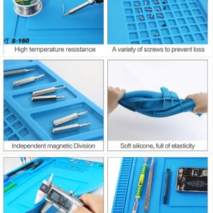 BEST βάση εργασίας S-160, αντιστατική, ελαστική, 30 x 45cm, μπλε 4 BST S 160 3