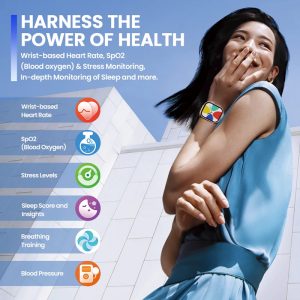 ZEBLAZE smartwatch Btalk Plus, heart rate, 2.03" IPS, IP68, μαύρο 4 IP68