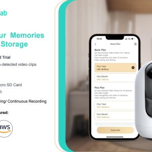 BOTSLAB smart κάμερα C221, 5MP/3K, WiFi, 360° PTZ, SD 3 WiFi