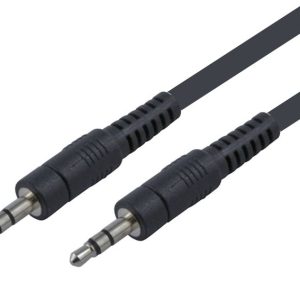 POWERTECH καλώδιο stereo 3.5mm CAB-J007, AUX, nickel plated, 3m, μαύρο