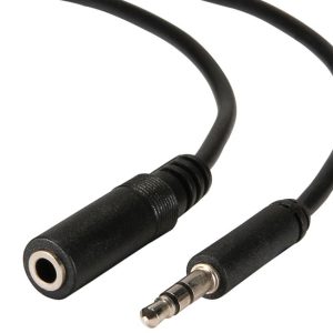 POWERTECH καλώδιο 3.5mm αρσενικό σε θηλυκό CAB-J009, 3m, μαύρο