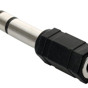 POWERTECH αντάπτορας stereo 6.35mm σε 3.5mm CAB-J018, μαύρος, 5τμχ