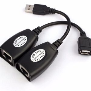 POWERTECH USB extender CAB-N098 μέσω καλωδίου RJ45, μαύρο