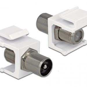 POWERTECH adapter καλωδίου κεραίας TV CAB-N155 για patch panel, λευκό