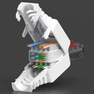 POWERTECH βύσμα δικτύου RJ45 CAB-N350, CAT 6A UTP, tool-free, λευκό 3 tool-free