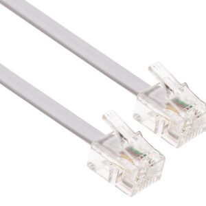 POWERTECH καλώδιο τηλεφώνου RJ11 6P4C CAB-T002, 2m, λευκό