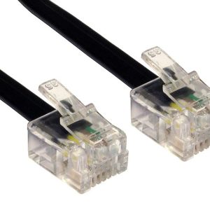 POWERTECH καλώδιο τηλεφώνου RJ11 6P4C CAB-T011, 10m, μαύρο