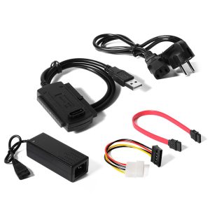 POWERTECH Converter USB 2.0 σε IDE & SATA CAB-U122, με τροφοδοσία, 0.8m