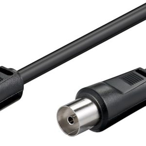 POWERTECH καλώδιο κεραίας CAB-V004, αρσενικό σε θηλυκό, 1.5m, μαύρο