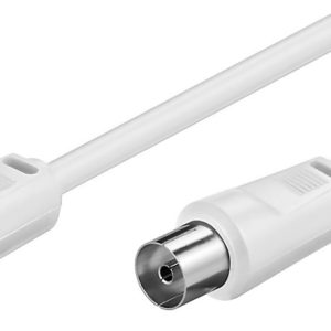 POWERTECH καλώδιο κεραίας CAB-V017, αρσενικό σε θηλυκό, 5m, λευκό