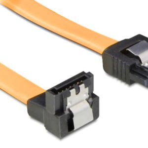 POWERTECH Καλώδιο SATA III 7pin σε 7pin 90° CAB-W026, Metal Clip, 0.35m