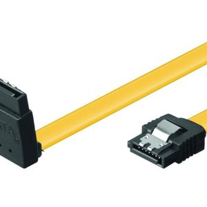 POWERTECH Καλώδιο SATA III 7pin σε 7pin 90° CAB-W028, Metal Clip 0.5m