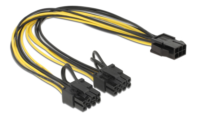 POWERTECH καλώδιο PCIe 6pin σε 2x 8pin CAB-W044 POWERTECH καλώδιο PCIe 6pin σε 2x 8pin CAB-W044