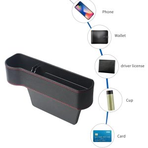 Σετ θηκών για καθίσματα αυτοκινήτου CAR-0014 με ποτηροθήκη, μαύρο, 2τμχ 3 2τμχ