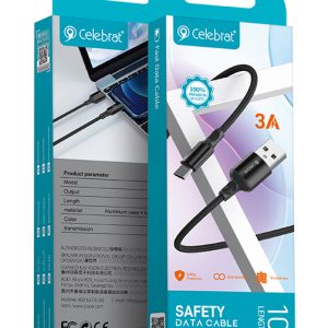 CELEBRAT καλώδιο USB-C σε USB CB-32, 15W, 1m, μαύρο 3 1m