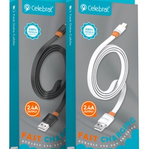 CELEBRAT καλώδιο Lightning σε USB CB-33L, flat, 12W, 1m, λευκό 4 1m