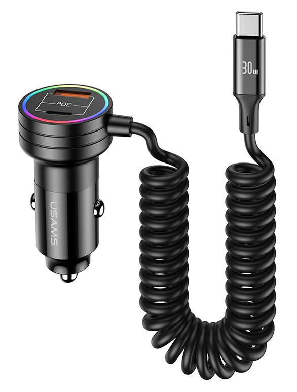 USAMS φορτιστής αυτοκινήτου US-CC167 με καλώδιο USAMS φορτιστής αυτοκινήτου US-CC167 με καλώδιο