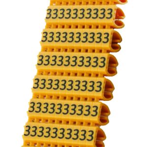 POWERTECH Clip αρίθμησης καλωδίου Νο 3, Orange, 10τεμ.