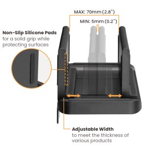 BRATECK βάση PC CPB-23, με vesa ή επιτραπέζια, ρυθμιζόμενο πλάτος, μαύρη 4 μαύρη
