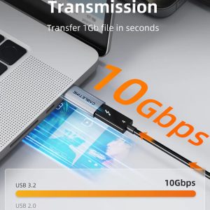 CABLETIME αντάπτορας USB-C σε USB CT-AMCF10-AG, 10Gbps, 15W, γκρι 3 15W