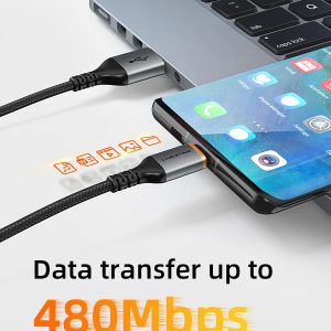 CABLETIME καλώδιο USB σε USB-C CT-AMCM3A, 15W, 2m, μαύρο 3 2m