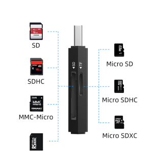 CABLETIME card reader CT-ASD3-PB για SD & micro SD, USB, 5Gbps, μαύρο 3 5Gbps