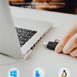 CABLETIME card reader CT-ASD3-PB για SD & micro SD, USB, 5Gbps, μαύρο 4 μαύρο