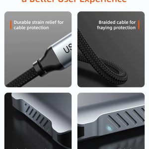 CABLETIME docking station CT-CM2H4K-AG, 4 θυρών, USB-C, 4K, 100W, γκρι 4 4K