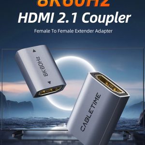 CABLETIME αντάπτορας HDMI CT-HEF8K-AG, 8K/60Hz, 4K/120Hz, 48 Gbps, γκρι 3 4K/120Hz