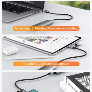 CABLETIME θήκη για M.2 NVMe/SATA SSD CT-SSD03-AG tool free, 10Gbps, γκρι 4 CT SSD03 AG 3