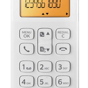 PHILIPS ασύρματο τηλέφωνο D1601S-34, με ελληνικό μενού, λευκό-μπλε 2 με ελληνικό μενού