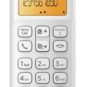 PHILIPS ασύρματο τηλέφωνο D1601W-34, με ελληνικό μενού, λευκό 2 με ελληνικό μενού