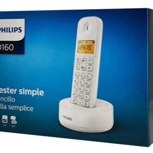 PHILIPS ασύρματο τηλέφωνο D1601W-34, με ελληνικό μενού, λευκό 4 D1601W 34 3