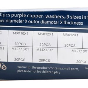 Σετ χάλκινες ροδέλες DA15, διάφορα μεγέθη, 200τμχ 3 200τμχ