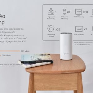 TP-LINK Home Mesh Wi-Fi System DECO E4, AC1200, 2τμχ, Ver. 2.0 3 2τμχ