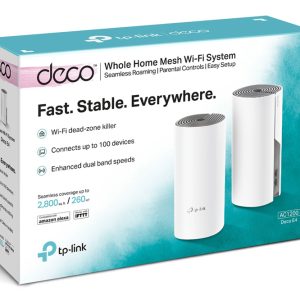 TP-LINK Home Mesh Wi-Fi System DECO E4, AC1200, 2τμχ, Ver. 2.0 4 Ver. 2.0