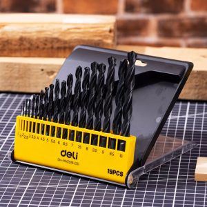 DELI σετ τρυπάνια DH-MHZ019-ED1 για σίδηρο HSS, 1-10mm, DIN 338, 19τμχ 2 1-10mm