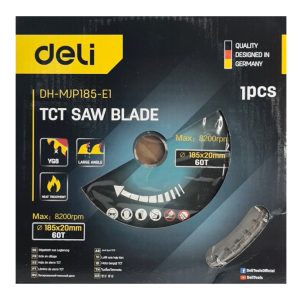 DELI δίσκος κοπής ξύλου DH-MJP185-E1, 60 δόντια, 185mm, 8200rpm 2 60 δόντια