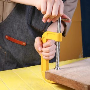 DELI σφιγκτήρας τύπου C DL-G205 με μέγιστο άνοιγμα 125mm, κίτρινος 2 κίτρινος