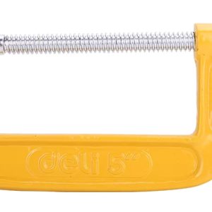 DELI σφιγκτήρας τύπου C DL-G205 με μέγιστο άνοιγμα 125mm, κίτρινος 1 DELI σφιγκτήρας τύπου C DL-G205 με μέγιστο άνοιγμα 125mm