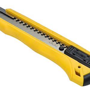 DELI πλαστικό κοπίδι με ασφάλεια DL003, 18mm, κίτρινο 2 18mm