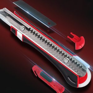 DELI πλαστικό κοπίδι DL118 με άμεσο άνοιγμα & αυτόματο κλείδωμα, 18mm 4 DL118 3