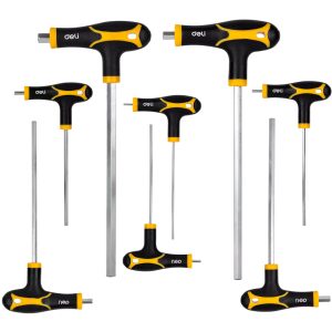 DELI σετ κλειδιά Allen DL233108, τύπου Ταφ, 2-10mm, Cr-V, 8τμχ 1 DELI σετ κλειδιά Allen DL233108