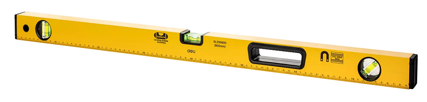 DELI αλφάδι DL290800 με 3 μάτια & χάρακα DELI αλφάδι DL290800 με 3 μάτια & χάρακα