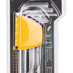 DELI σετ κλειδιά Allen DL3088 με μακρύ βραχίονα, 1.5-10mm, Cr-V, 9τμχ 3 Cr-V